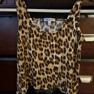 Jennifer Lopez Cheetah Leopard Crop Tank Top